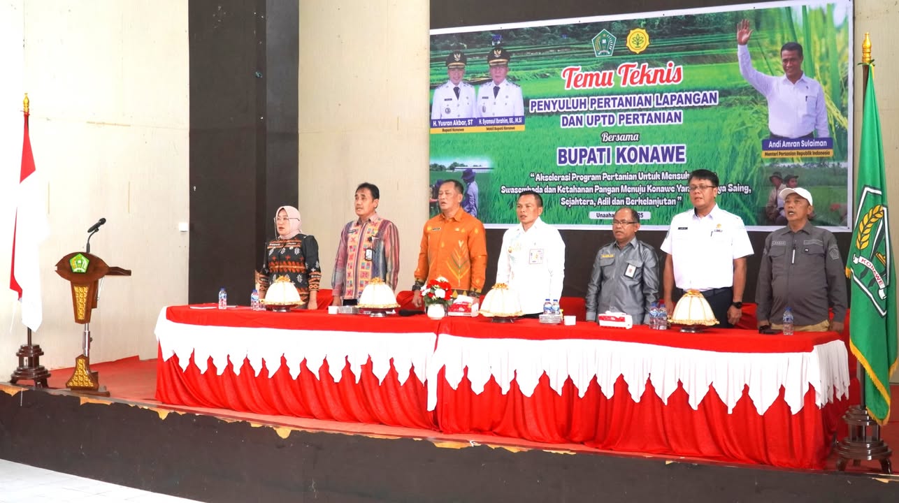 Bupati Konawe Buka Temu Teknis Penyuluh Pertanian Lapangan dan UPTD Pertanian se-Kabupaten Konawe