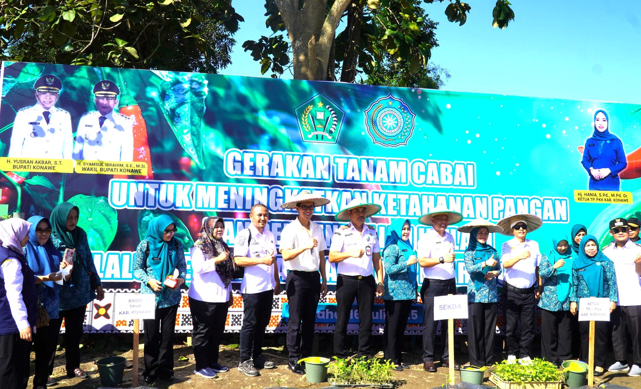 Sekda Konawe Buka Kegiatan Tanam Cabai Serentak Secara Virtual.