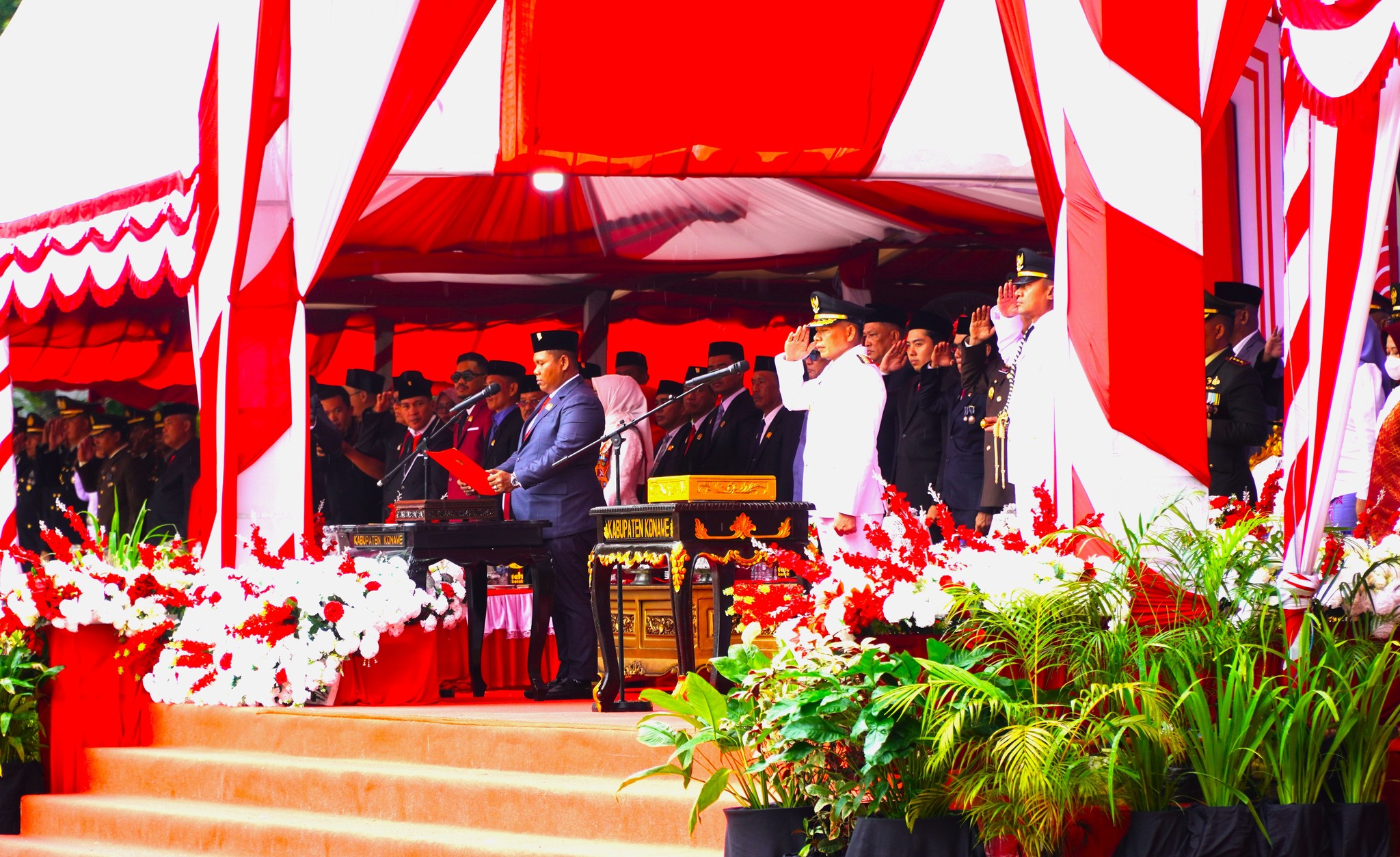 Bupati Konawe Pimpin Upacara HUT ke-80 RI