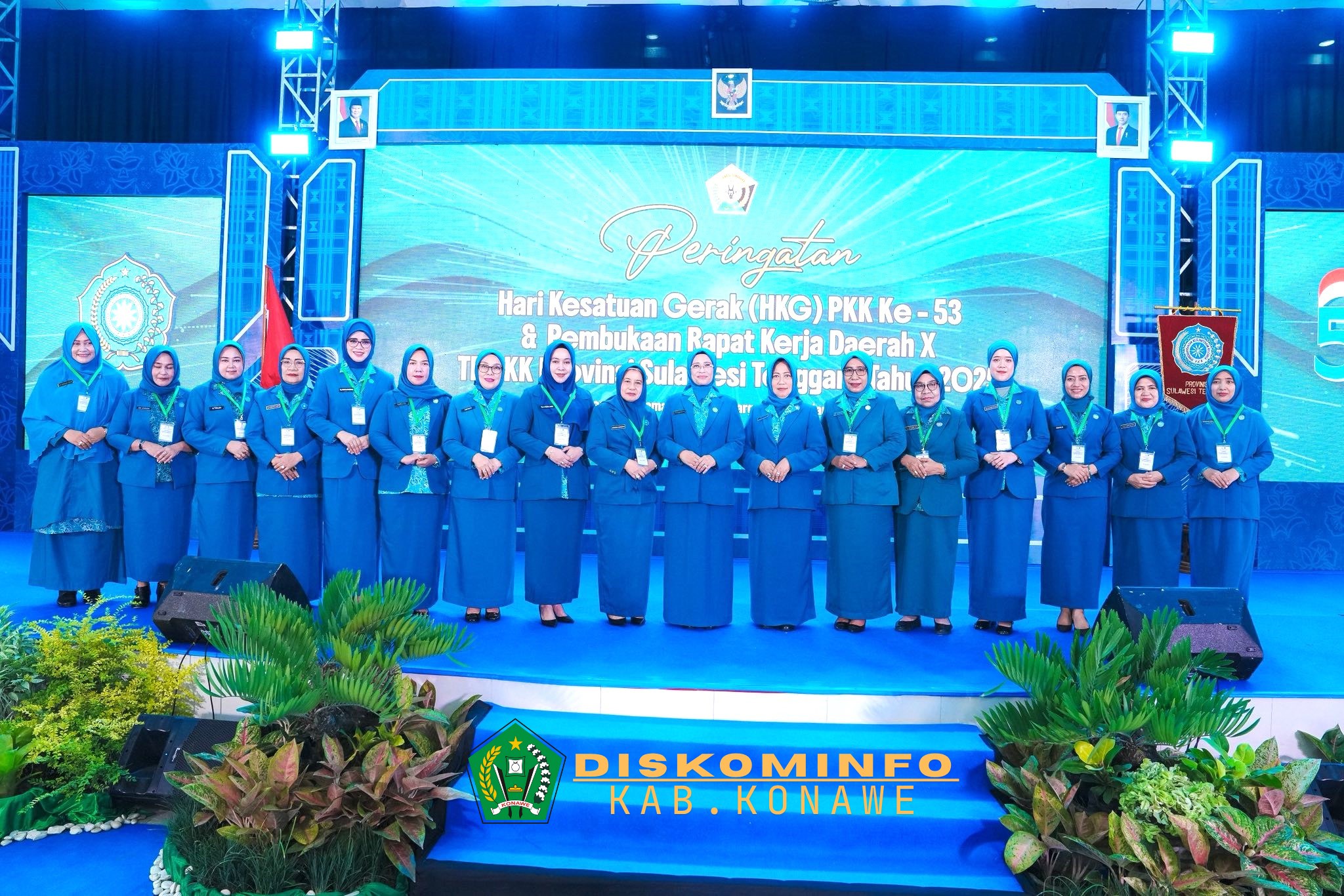 Ketua PKK Kab. Konawe Bersama PKK se-Sultra di HKG ke-53 dan Rakerda 2025