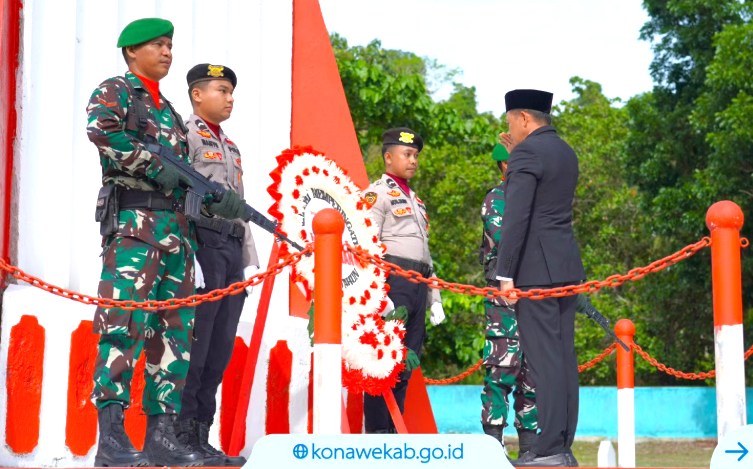 Bupati Konawe Pimpin Upacara Hari Pahlawan Nasional di Taman Makam Pahlawan Asao