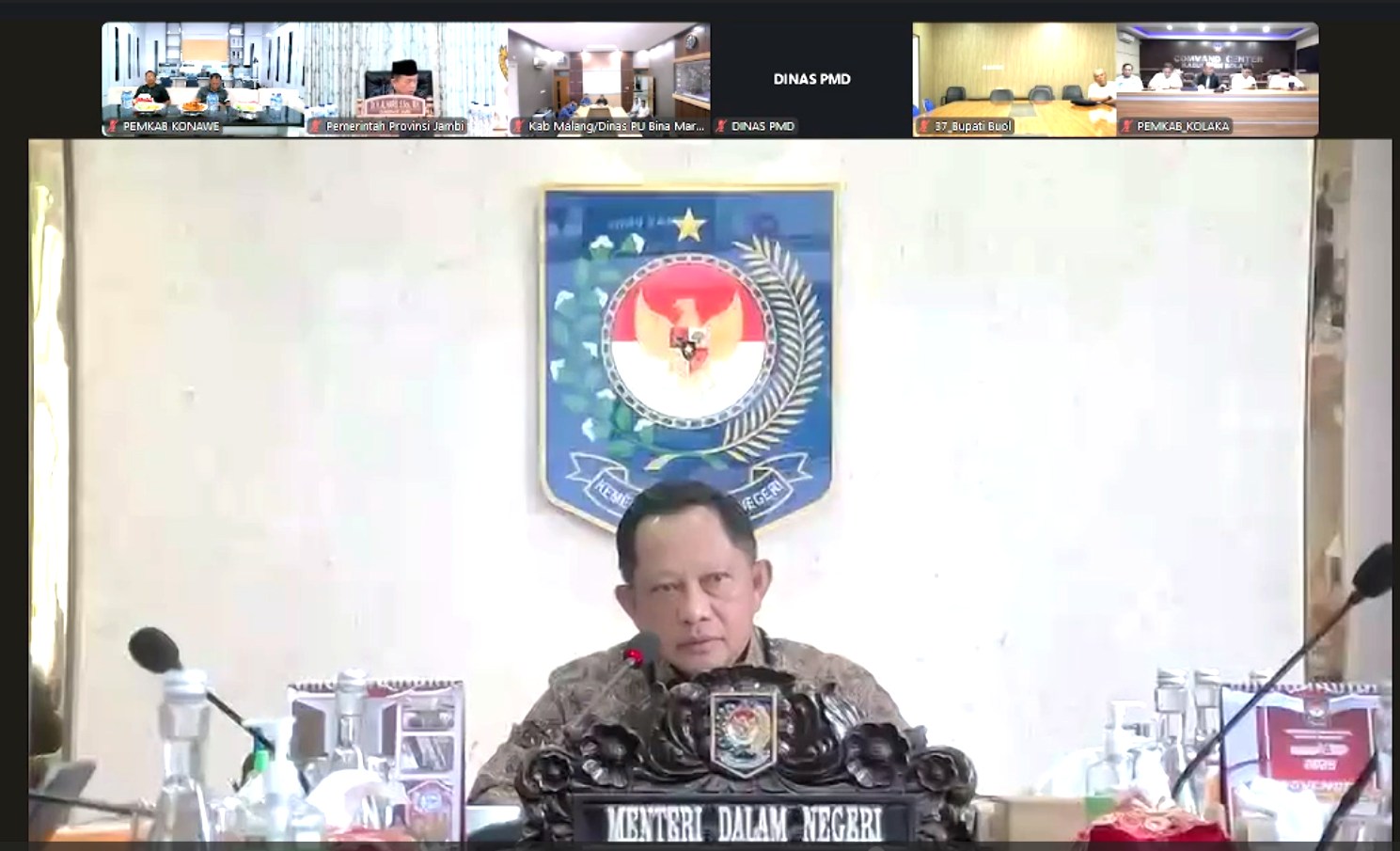 Sekda Konawe Ikut Rapat Virtual Pendataan Jembatan Akses Pendidikan.