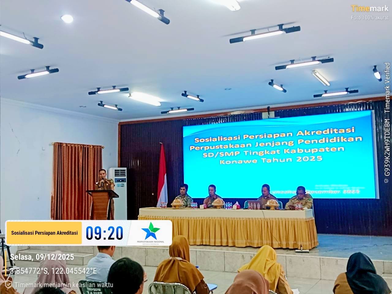 Kadis Perpustakaan Buka Sosialisasi Persiapan Akreditasi Perpustakaan Jenjang SD/SMP se-Kabupaten Konawe