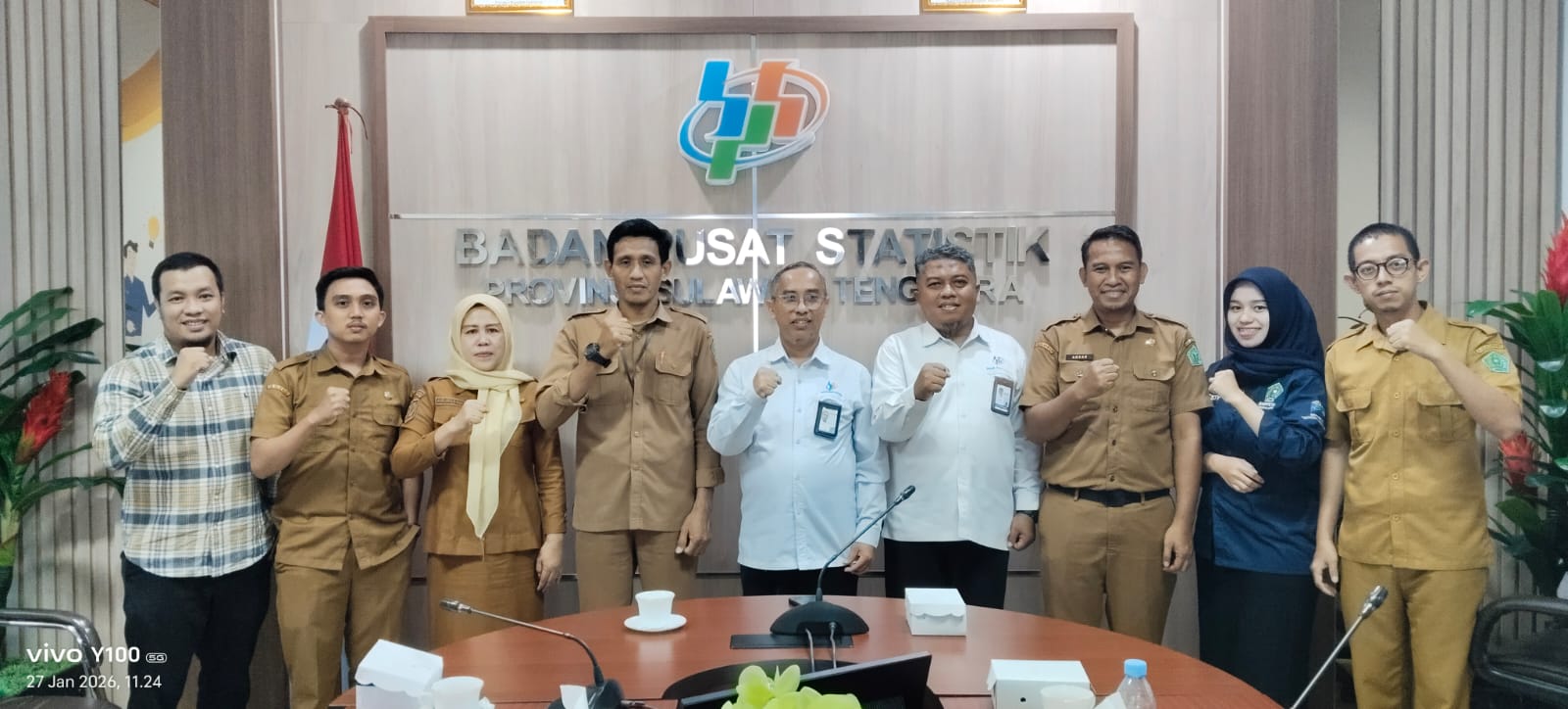 Diskominfo Kabupaten Konawe Bersama Bappeda Konsultasi API Satu Data pada Web Satu Data Kabupaten Konawe di BPS Provinsi Sultra
