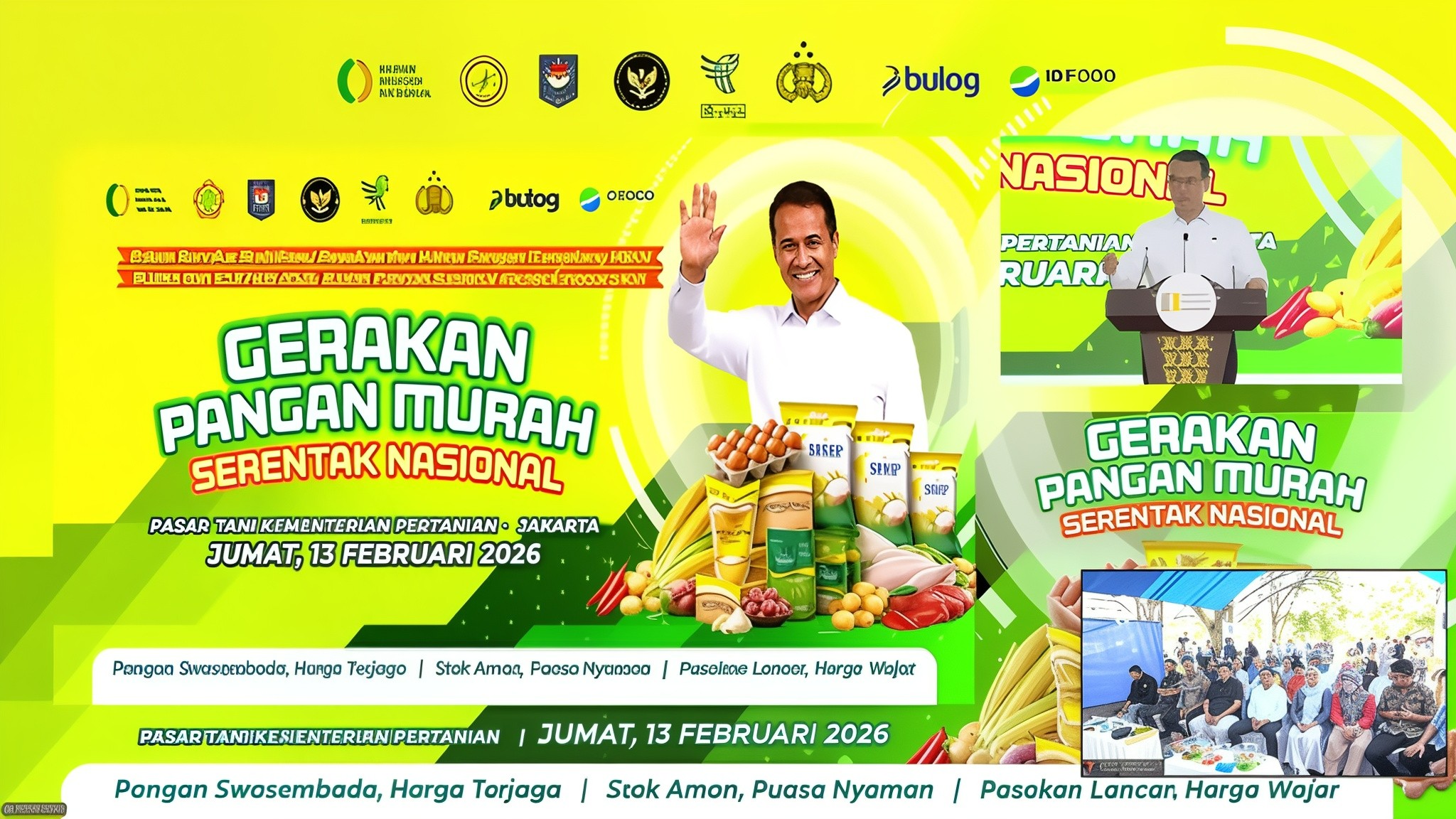 Tekan Harga Pangan, Bupati Konawe Ikut Secara Virtual GPM Nasional di Pasar Sentral  Tutuwi Motaha di Kel Asinua