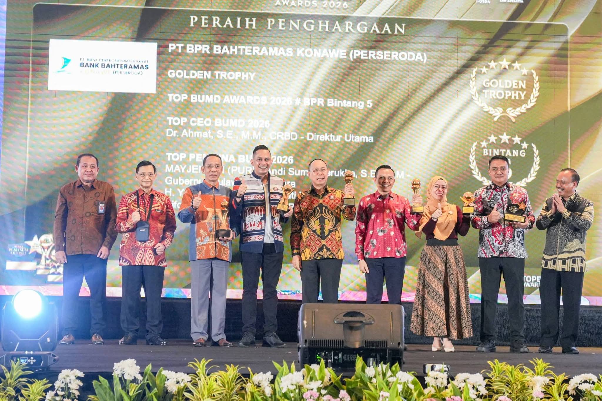 Bupati Konawe Raih Penghargaan Top Pembina BUMD 2026