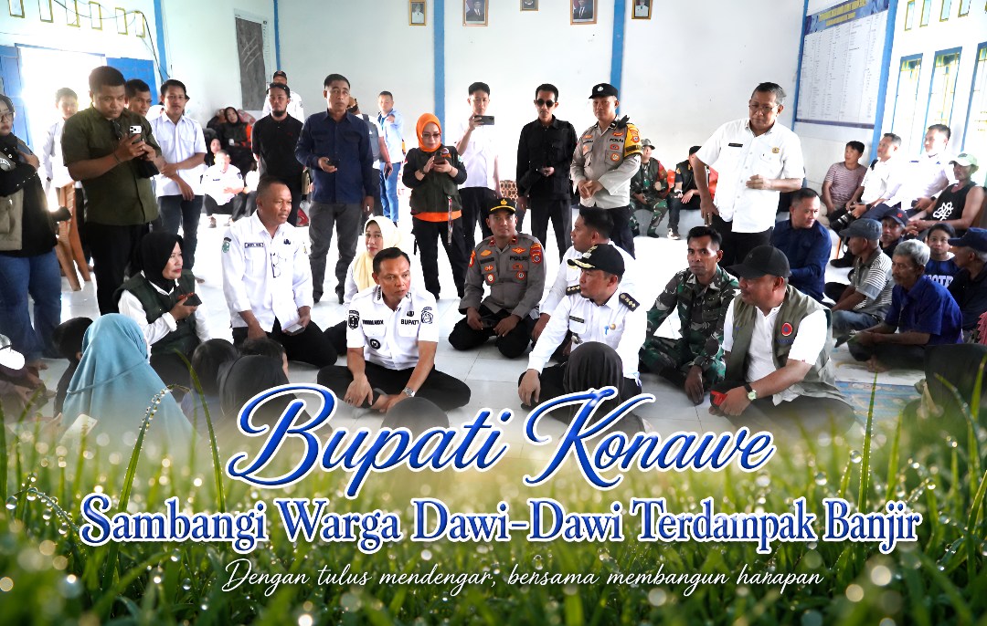 Tinjau Posko Dampak Banjir Dawi-Dawi, Bupati Konawe Pastikan Warga Terdampak Terlayani