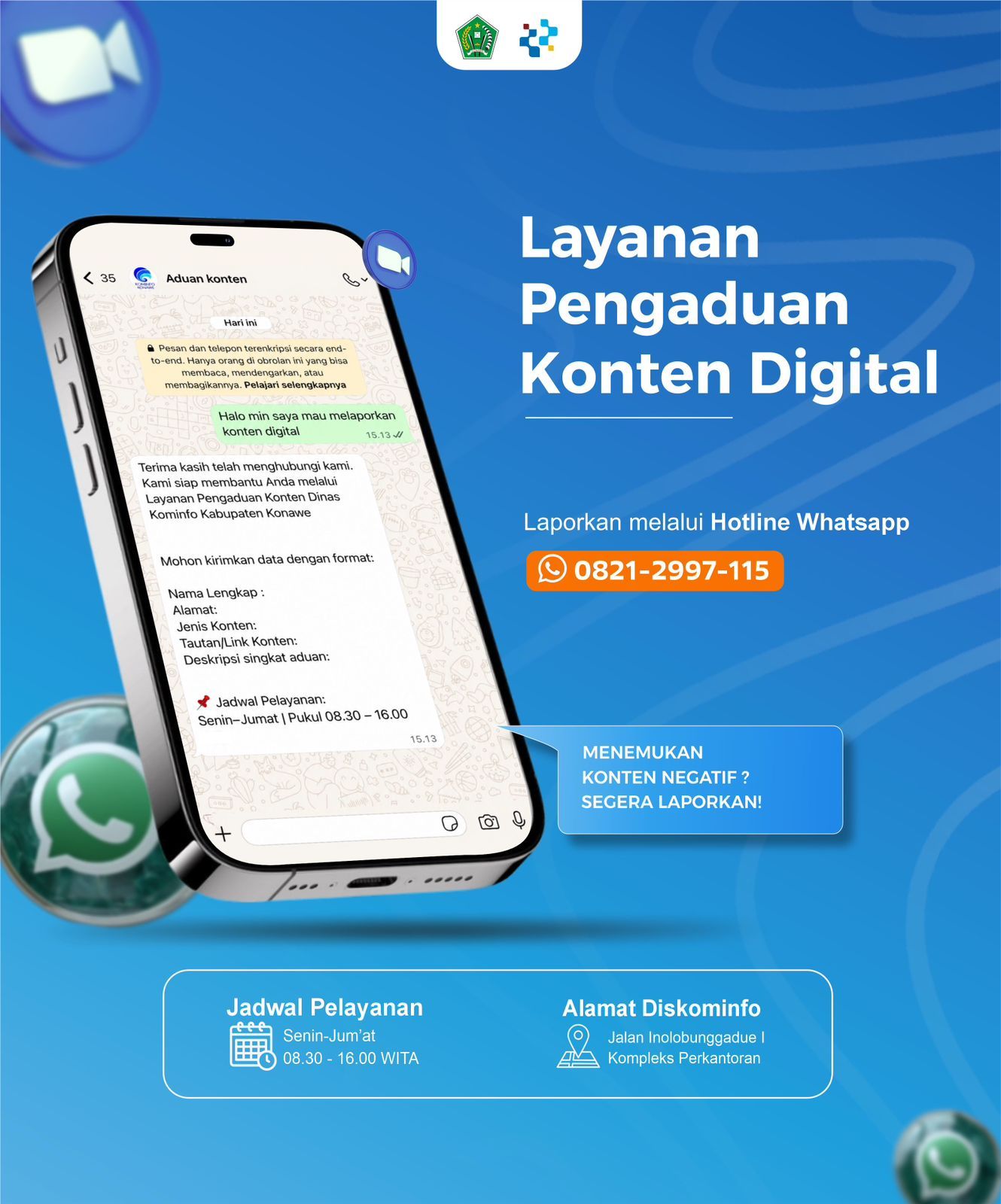 Layanan Pengaduan Konten Digital melalui Hotline WhatsApp